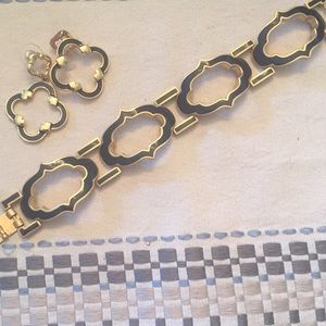 Spartina 449 Gold and Black Jewelry Set